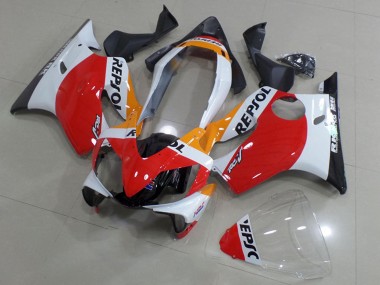 2004-2007 Honda CBR600 F4i Motorcycle Fairings - White Red Yellow Glossy Black Repsol UK
