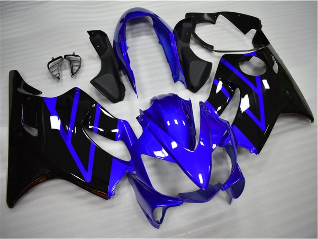 2004-2007 Honda CBR600 F4i Motorcycle Fairing Kits - Blue Glossy Black UK