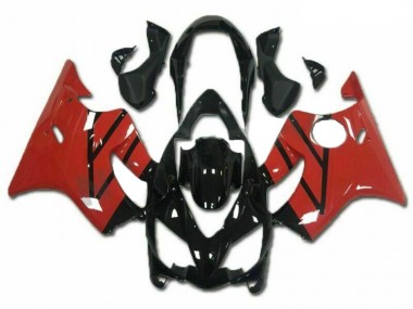 2004-2007 Honda CBR600 F4i Motorcycle Fairings Kits - Red Glossy Black UK