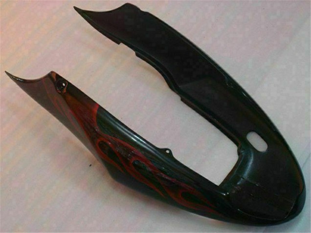 2004-2007 Honda CBR600 F4i Motorcycle Fairings - Glossy Black Red Flame UK