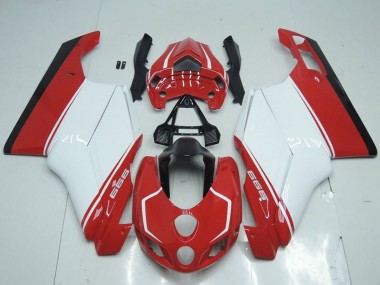 2005-2006 Ducati 999 Motorcycle Fairings - White Red Glossy Black UK