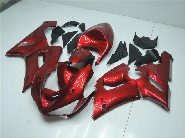 2005-2006 Kawasaki ZX6R Motorcycle Fairings - Candy Red UK