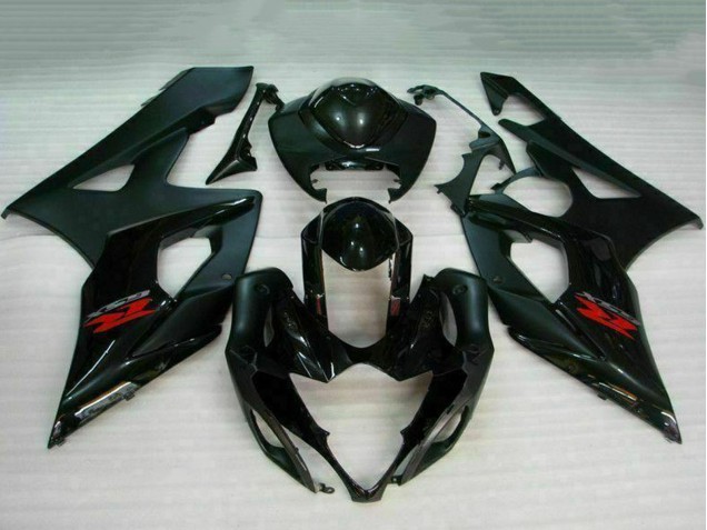 2005-2006 Suzuki GSXR 1000 Motorcycle Fairing - Glossy Black Matte Black Red UK