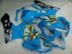 2005-2006 Suzuki GSXR 1000 Motorcycle Fairings - Blue Gold Black Rizla UK