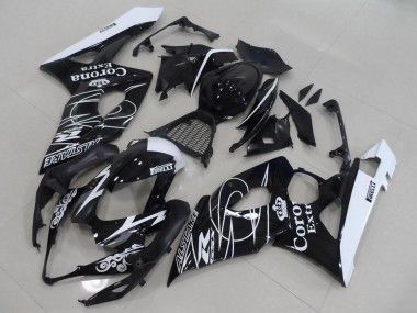 2005-2006 Suzuki GSXR 1000 Motorcycle Fairings - Glossy Black White Corona UK