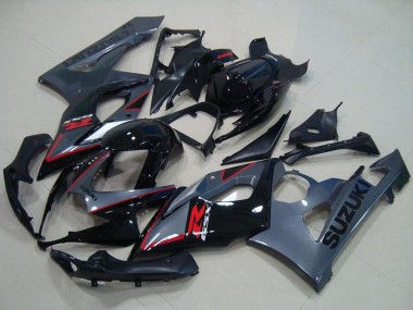 2005-2006 Suzuki GSXR 1000 Motorcycle Fairings - Glossy Black Matte Black Red UK
