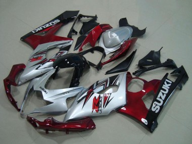 2005-2006 Suzuki GSXR 1000 Motorcycle Fairing - Silver Red Black UK