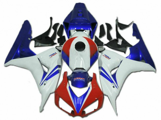 2006-2007 Honda CBR1000RR Motorcycle Fairing Kits - White Red Blue HRC UK