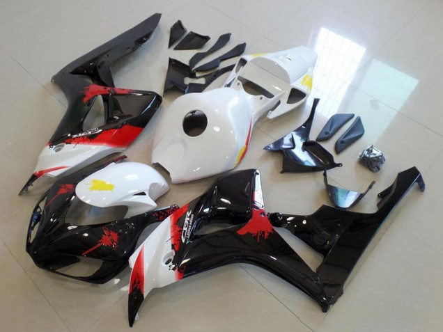 2006-2007 Honda CBR1000RR Bike Fairings - White Red Glossy Black UK