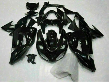 2006-2007 Kawasaki ZX10R Motorcycle Fairing - Glossy Black UK