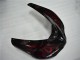 2006-2007 Kawasaki ZX10R Motorcycle Fairing - Glossy Black Red Flame UK