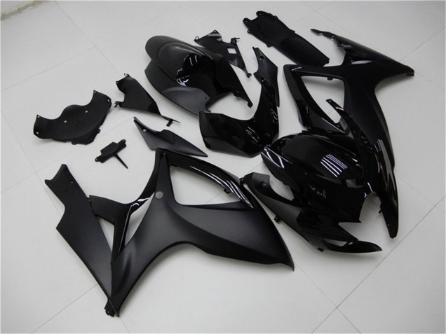 2006-2007 Suzuki GSXR 600/750 Motorcycle Fairings - Matte Black Glossy Black UK