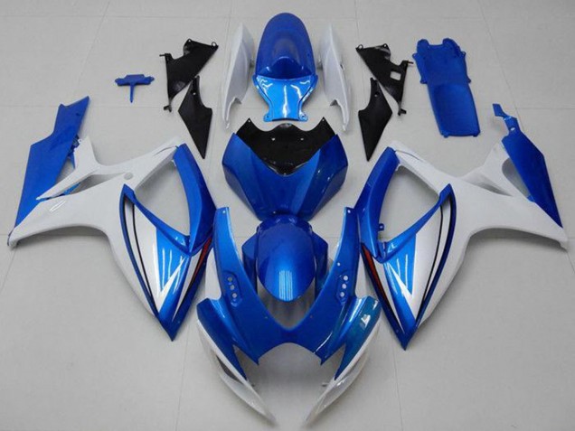 2006-2007 Suzuki GSXR 600/750 Motorcycle Fairings - White Blue UK