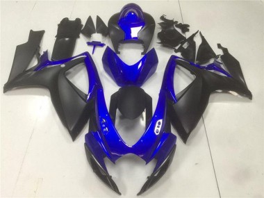 2006-2007 Suzuki GSXR 600/750 Motorcycle Fairings - Blue Matte Black UK