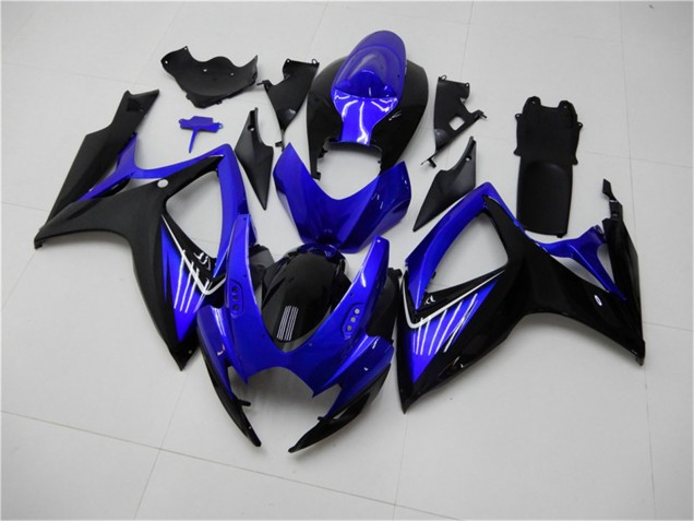2006-2007 Suzuki GSXR 600/750 Motorcycle Fairings - Blue Glossy Black UK