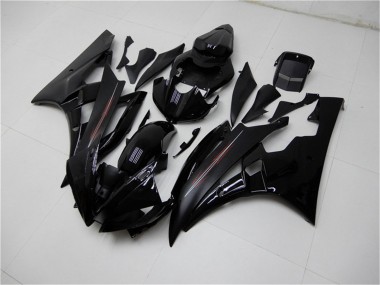 2006-2007 Yamaha YZF R6 Motorcycle Fairing Kits - Glossy Black Matte Black UK