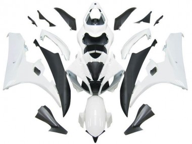 2006-2007 Yamaha YZF R6 Motorcycle Fairings - White Matte Black UK