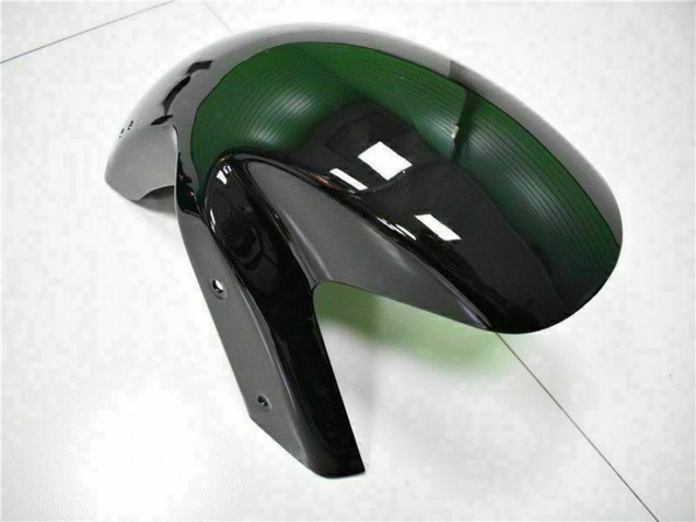 2006-2008 Kawasaki EX650 Motorcycle Fairings - Glossy Black Red Flame UK
