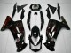 2006-2008 Kawasaki EX650 Motorcycle Fairings - Glossy Black Red Flame UK