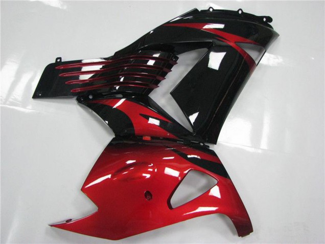 2006-2011 Kawasaki ZX14R ZZR1400 Motorcycle Fairings - Red Black UK