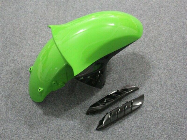 2006-2011 Kawasaki ZX14R ZZR1400 Motorcycle Fairing - Green Glossy Black UK