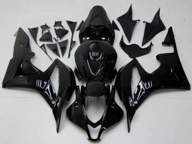 2007-2008 Honda CBR600RR Motorcycle Fairings - Glossy Black UK