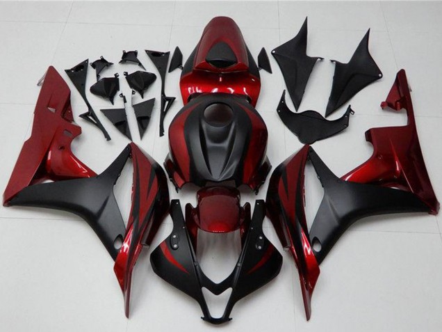 2007-2008 Honda CBR600RR Motorcycle Fairing Kits - Red Matte Black UK