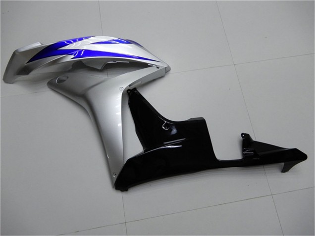 2007-2008 Honda CBR600RR Motorcycle Fairings - Silver Blue Glossy Black OEM Style UK