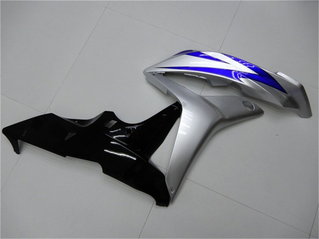 2007-2008 Honda CBR600RR Motorcycle Fairings - Silver Blue Glossy Black OEM Style UK