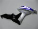 2007-2008 Honda CBR600RR Motorcycle Fairings - Silver Blue Glossy Black OEM Style UK