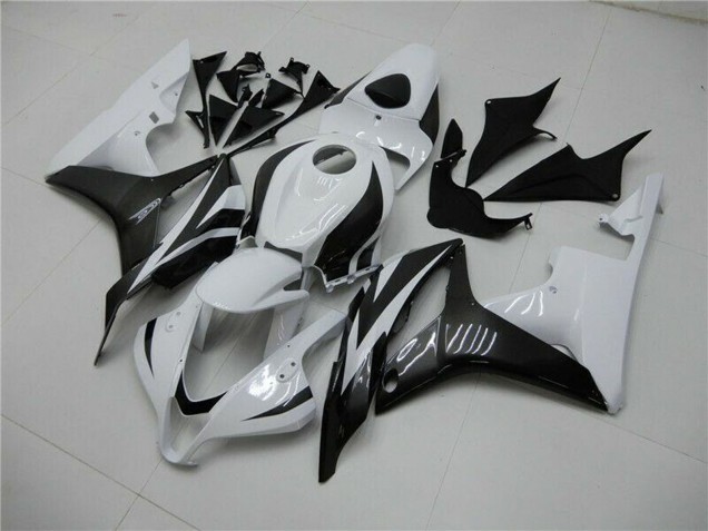 2007-2008 Honda CBR600RR Bike Fairings - White Glossy Black UK