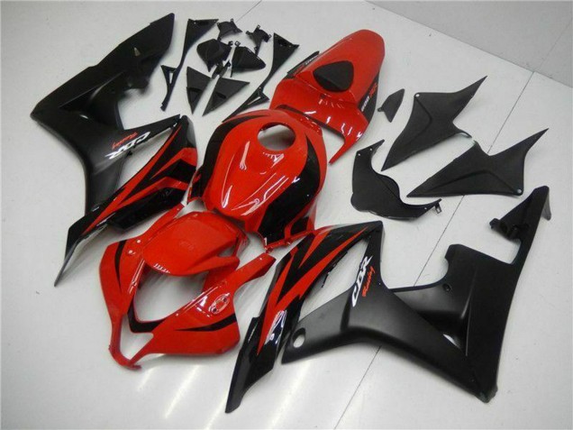2007-2008 Honda CBR600RR Motorcycle Fairings - Red Matte Black with Decals UK