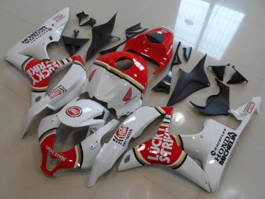 2007-2008 Honda CBR600RR Motorcycle Fairings - White Red Lucky Strike UK