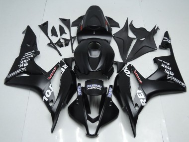 2007-2008 Honda CBR600RR Motorcycle Fairing Kits - Matte Black White Repsol UK