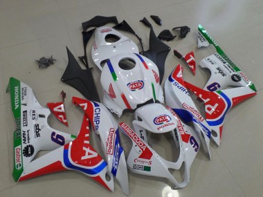 2007-2008 Honda CBR600RR Motorcycle Fairings - White Red Blue Green Pata 6 UK