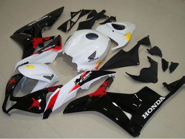 2007-2008 Honda CBR600RR Motorcycle Fairings - White Yellow Red Glossy Black UK