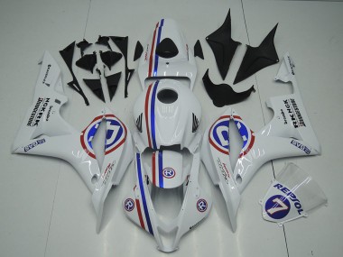 2007-2008 Honda CBR600RR Motorcycle Fairings - White Red Blue R UK