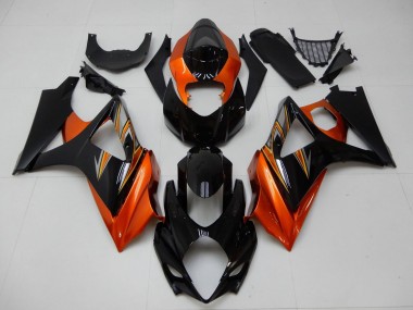 2007-2008 Suzuki GSXR 1000 Motorcycle Fairing - Orange Black UK