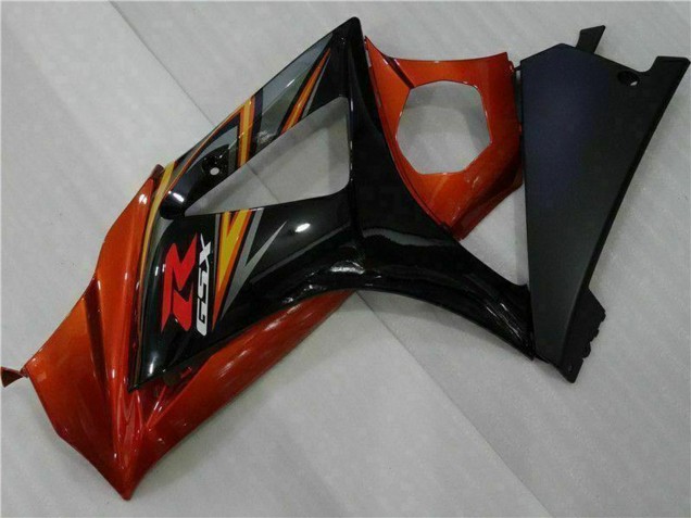 2007-2008 Suzuki GSXR 1000 Motorcycle Fairings - Black Orange UK
