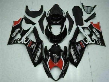 2007-2008 Suzuki GSXR 1000 Motorcycle Fairings - Glossy Black Red White UK