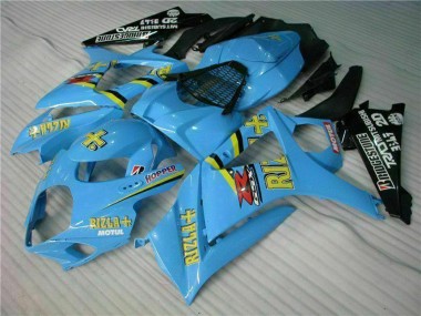 2007-2008 Suzuki GSXR 1000 Motorcycle Fairing Kits - Blue Gold Black Rizla UK