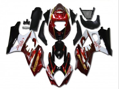 2007-2008 Suzuki GSXR 1000 Motorcycle Fairings - Red White Black Corona UK