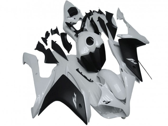 2007-2008 Yamaha YZF R1 Motorcycle Fairing - White Matte Black UK