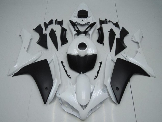 2007-2008 Yamaha YZF R1 Motorcycle Fairing - White Matte Black UK