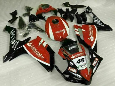 2007-2008 Yamaha YZF R1 Motorcycle Fairings - Red White Black Fimer Santander 46 UK