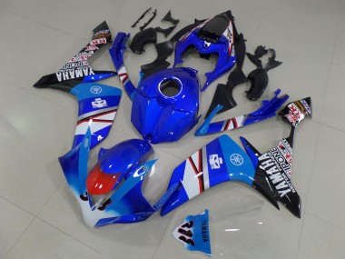 2007-2008 Yamaha YZF R1 Motorcycle Fairings - Blue White Red Black UK
