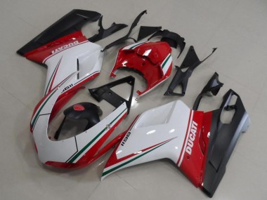 2007-2014 Ducati 1198 Motorcycle Fairings - White Red Green Matte Black UK