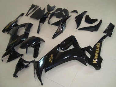 2008-2010 Kawasaki ZX10R Motorcycle Fairings - Glossy Black Gold Decal UK