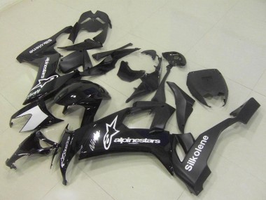 2008-2010 Kawasaki ZX10R Motorcycle Fairings - Glossy Black Silkolene Star UK