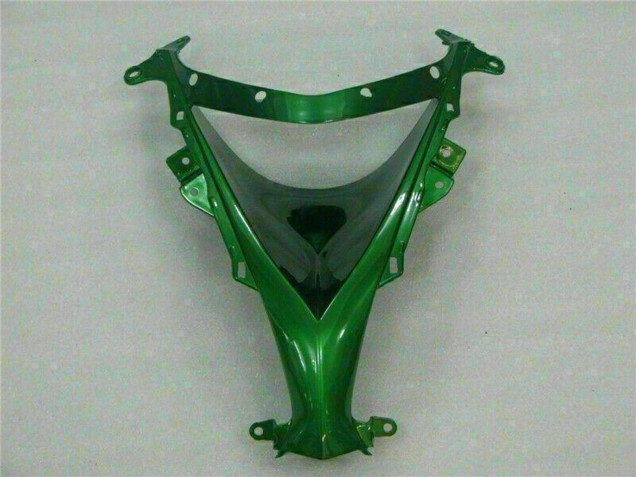 2008-2010 Kawasaki ZX10R Motorcycle Fairings - Glossy Black Green Flame UK